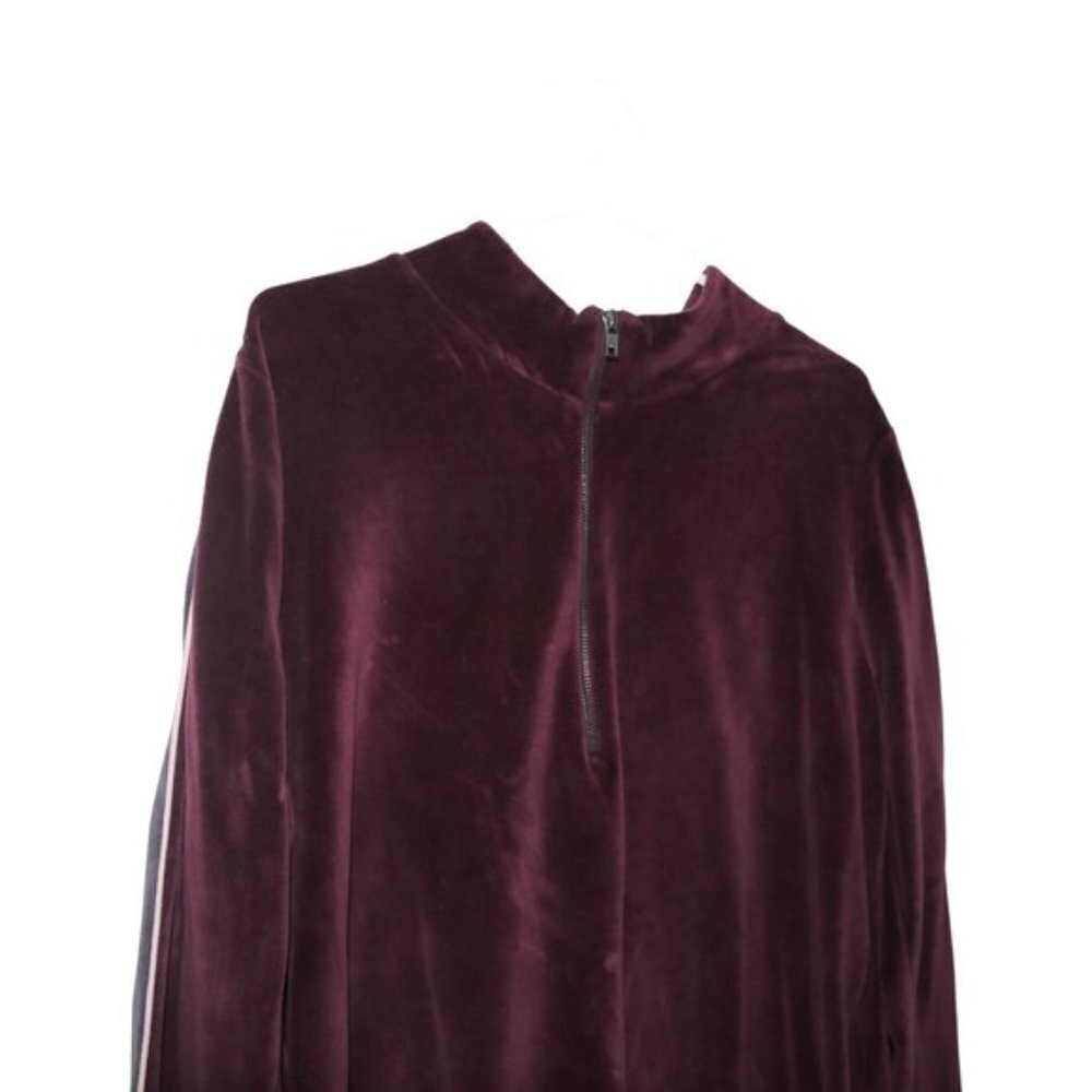 Fabletics Britt Velour Pullover Sweater Half Zip Vintage Style Kate Hudson - Picture 2 of 7